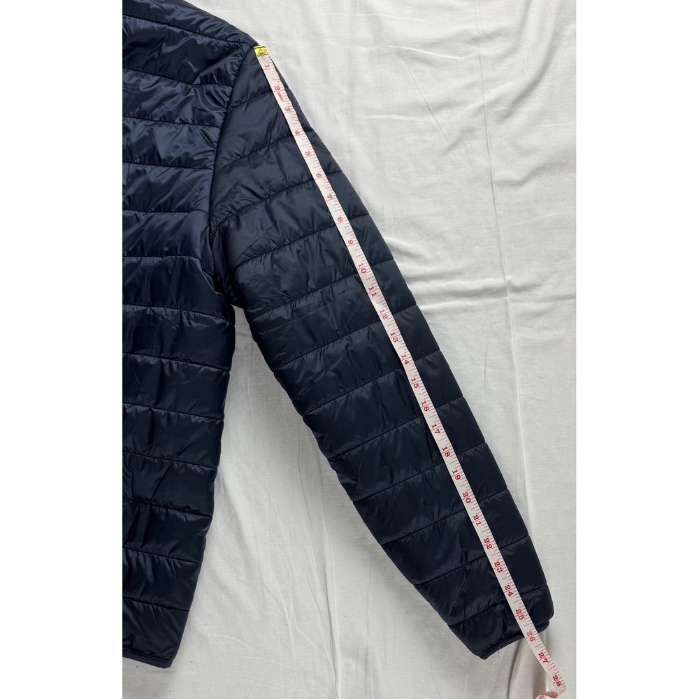 Eddie Bauer Baywood Hooded Jacket Mens Medium Blue Puffer hiking outdoor NWT - Picture 16 of 16